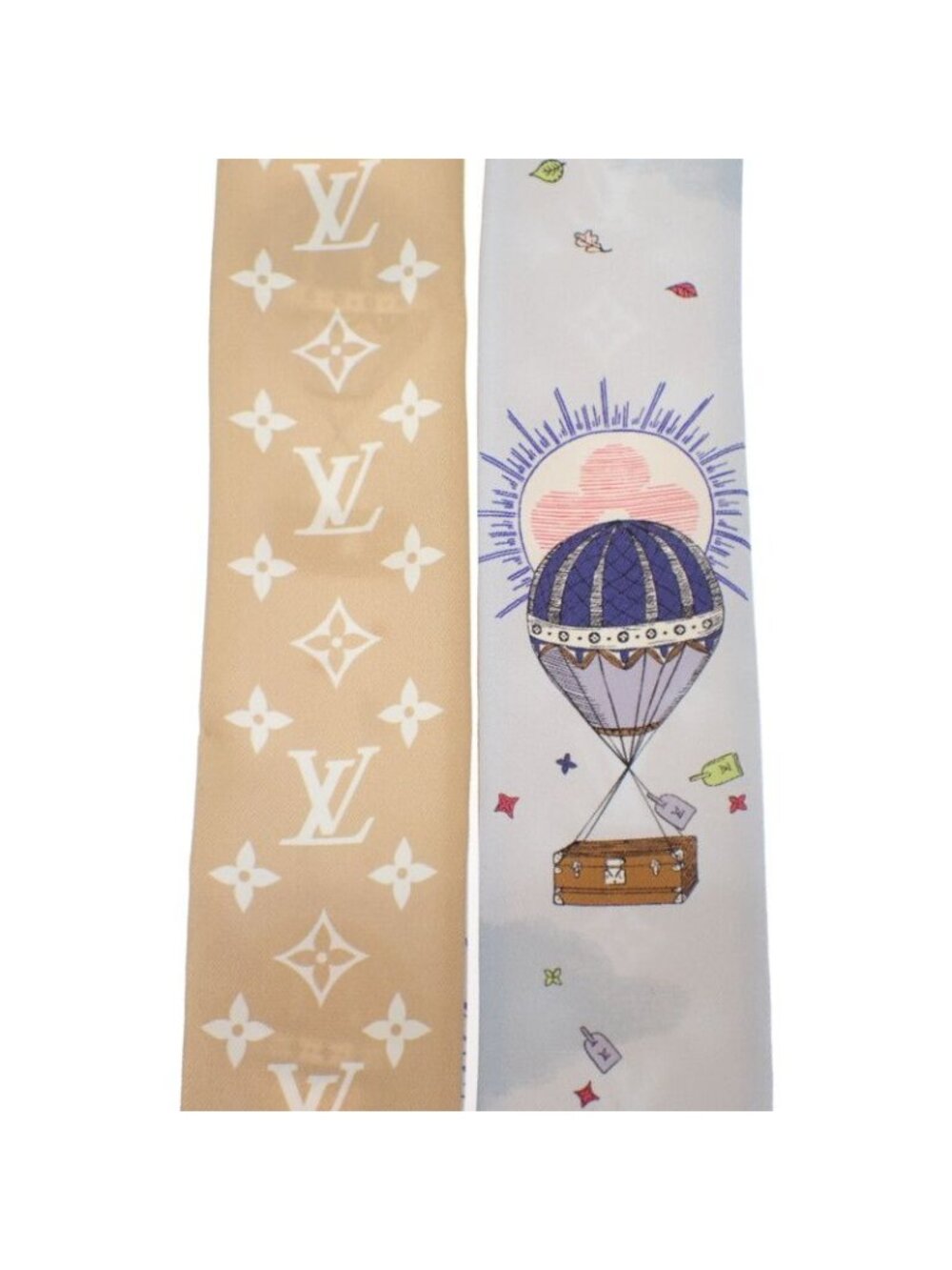 Louis Vuitton Eclipse Bandeau Scarf Silk Blue Beige - Picture 6 of 10